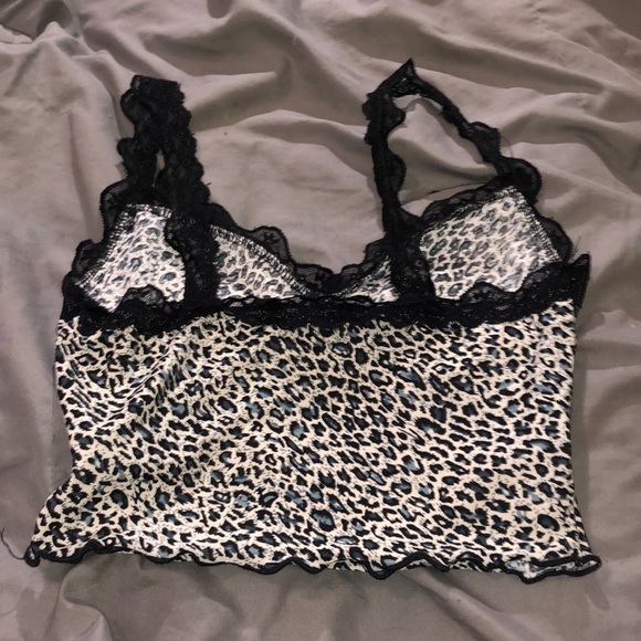 Shein leopard and lace crop top, xs - Picture 2 of 3
